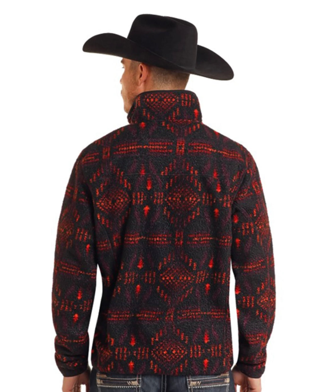 Rock & Roll Red Azteca Berber Pullover