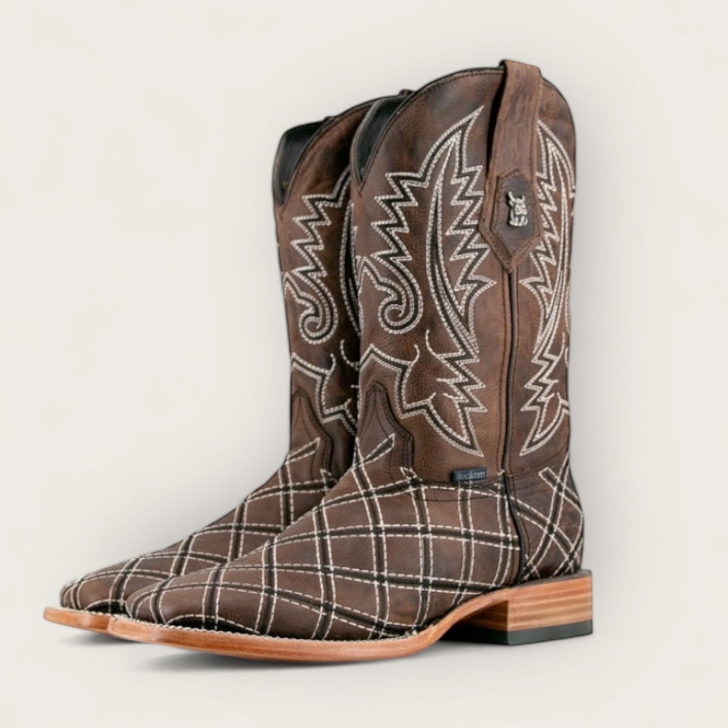 Roca Patchwork Square Toe Cowboy Boots