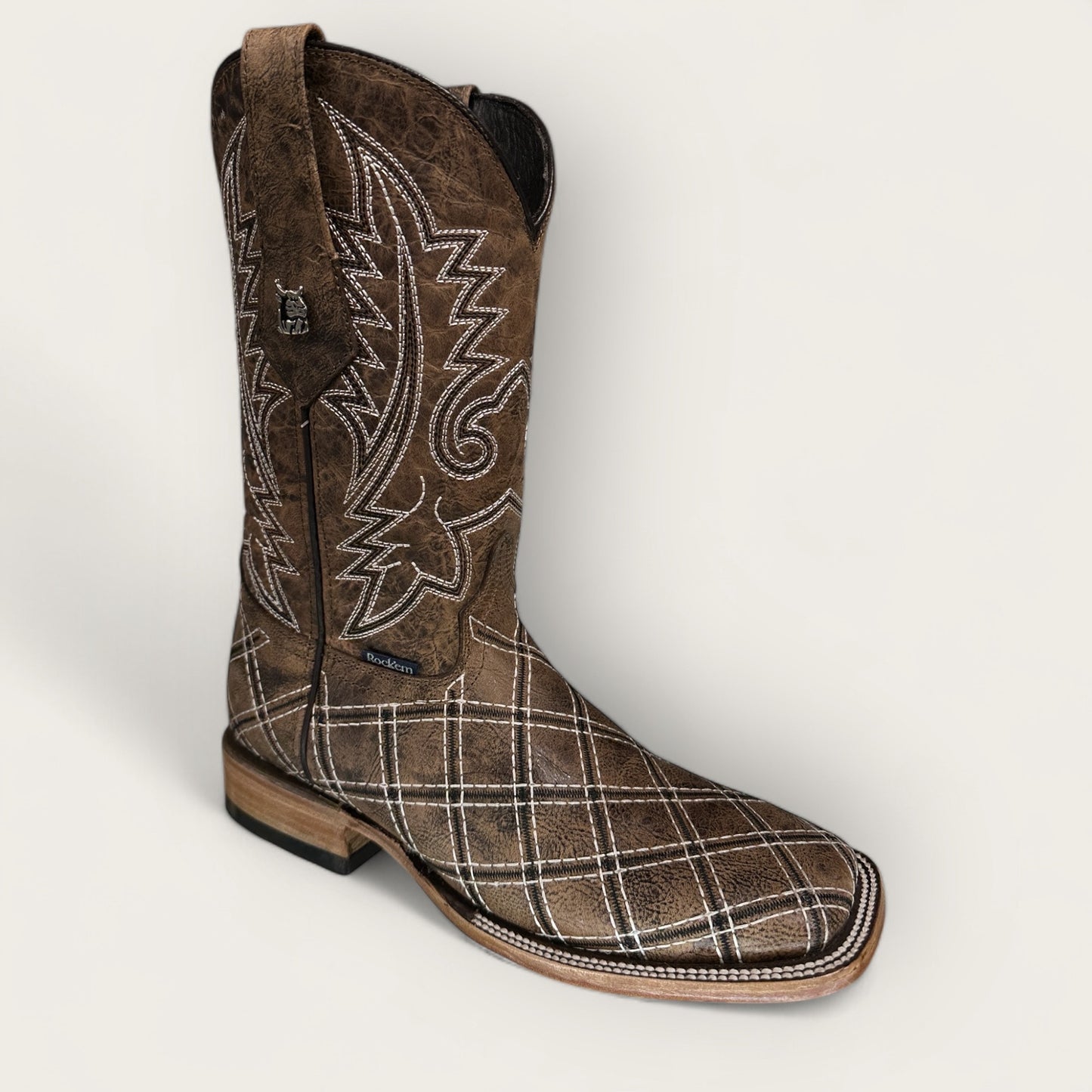 Roca Patchwork Square Toe Cowboy Boots