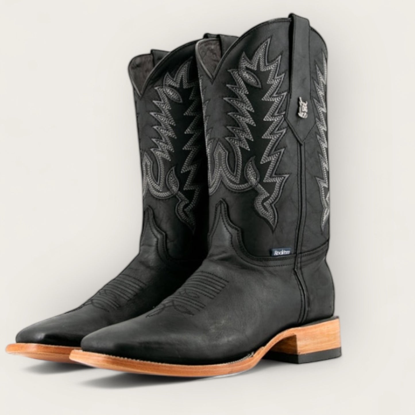 Heritage Black Square Toe Cowboy Boots