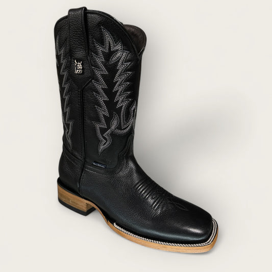 Heritage Black Square Toe Cowboy Boots