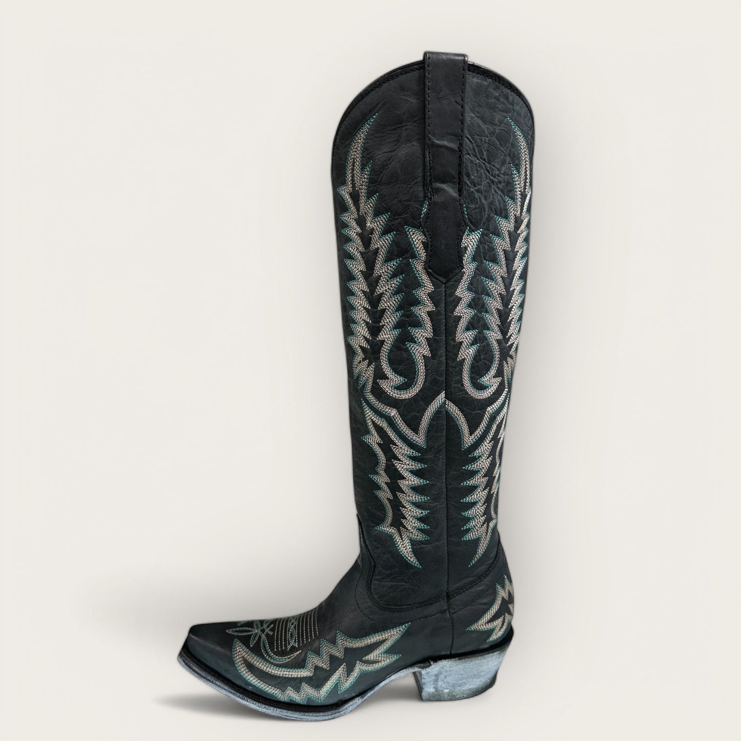 Black Pearl Tall Snip Toe Cowgirl Boot